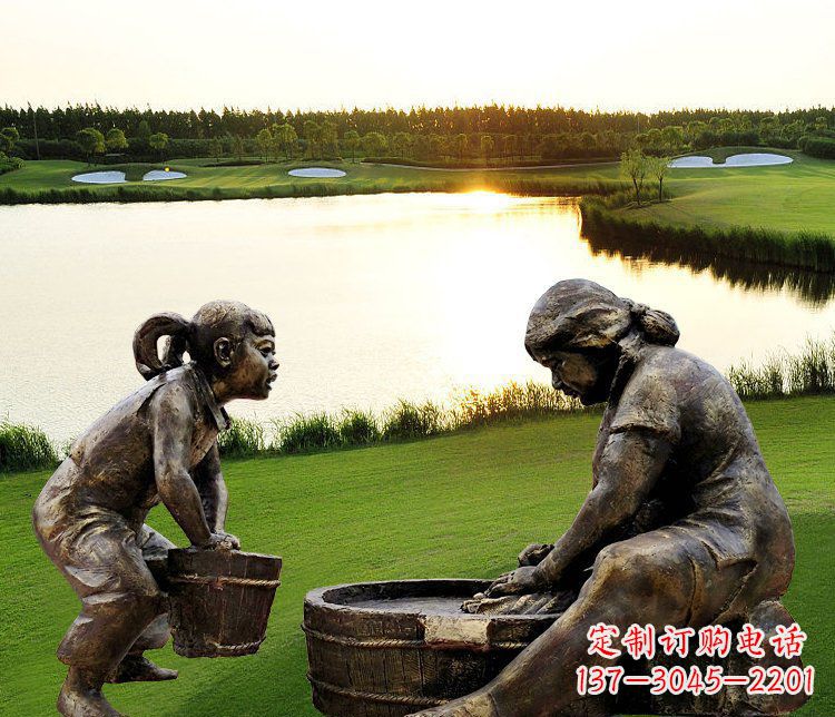 保定母亲爱心铜雕