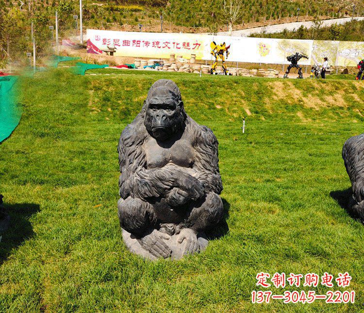 保定高端铜制巨型大猩猩雕塑