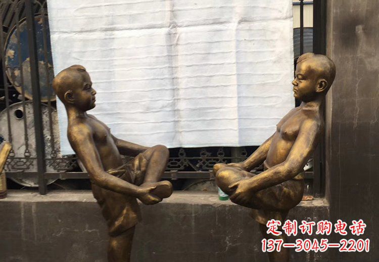 保定公园铜雕童年精美儿童雕塑