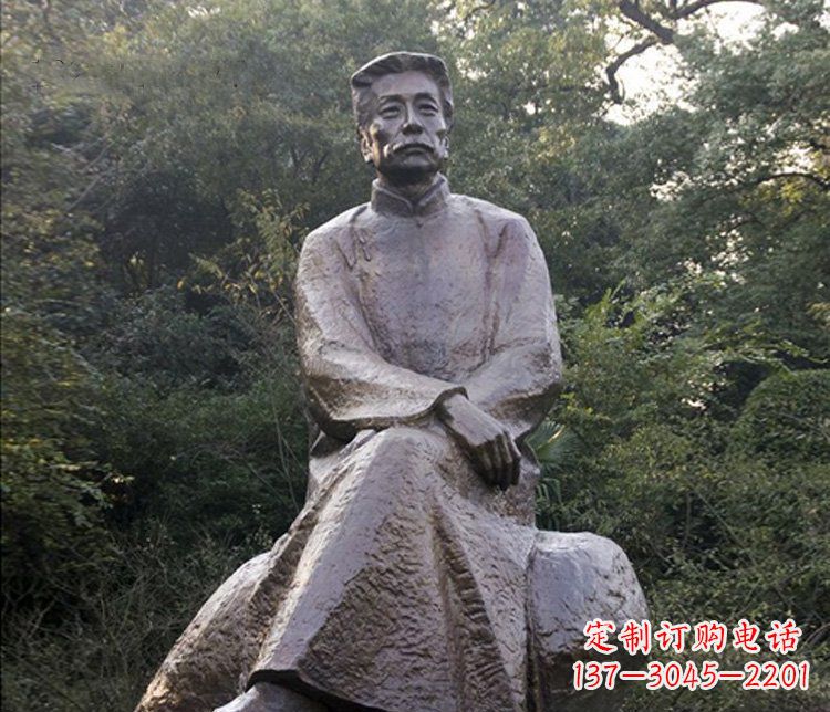 保定高贵雄伟,全球首创,鲁迅人物铜雕塑