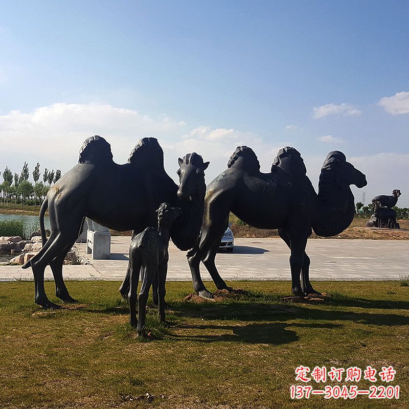 保定铜骆驼雕塑,精致景观装饰