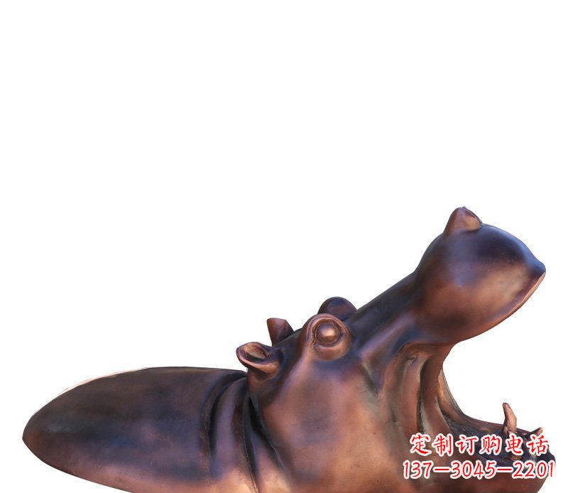 保定产品名称铜质河马雕塑