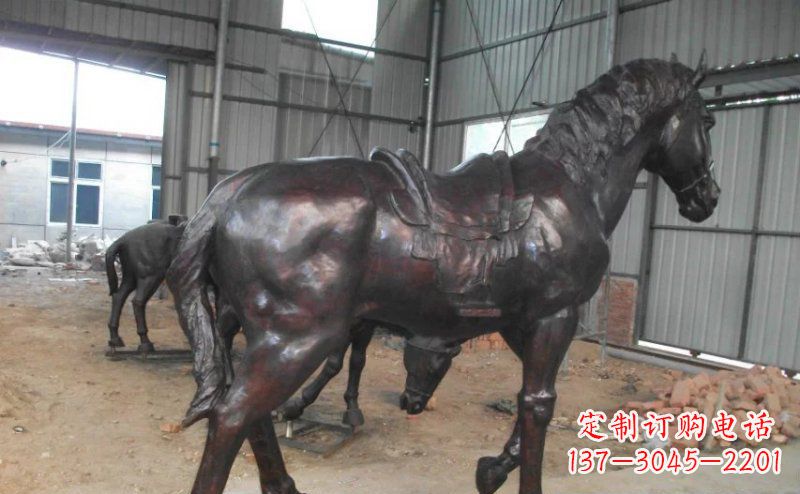 保定公园铜马动物铜雕