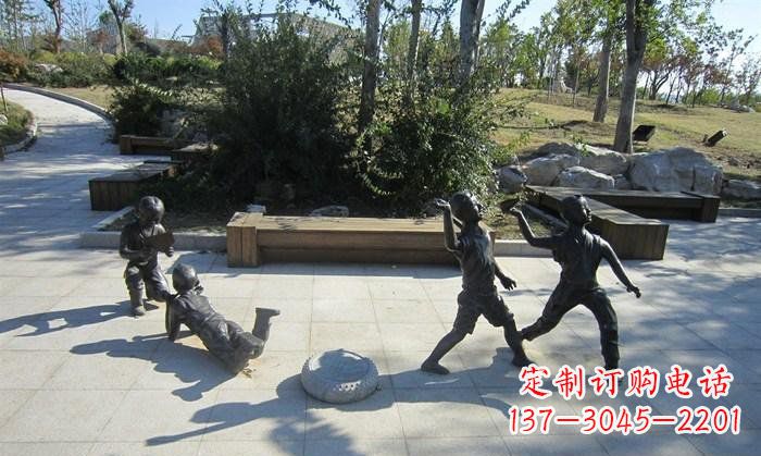 保定精美铜制儿童雕塑