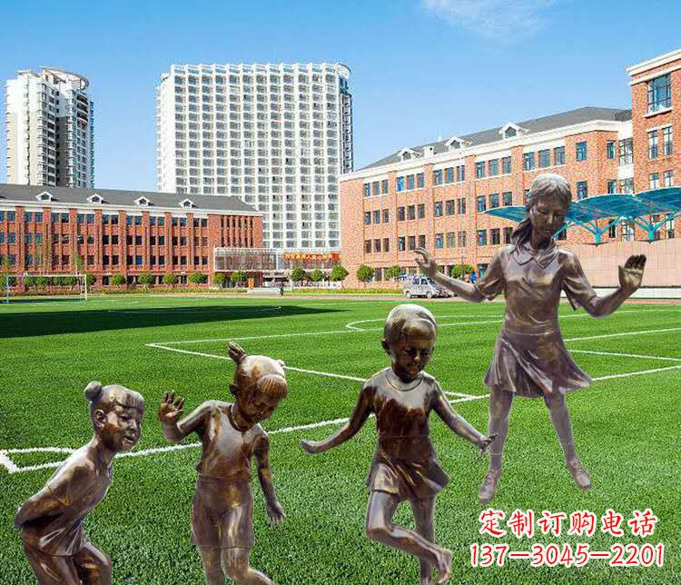 保定中领雕塑定制小孩铜雕