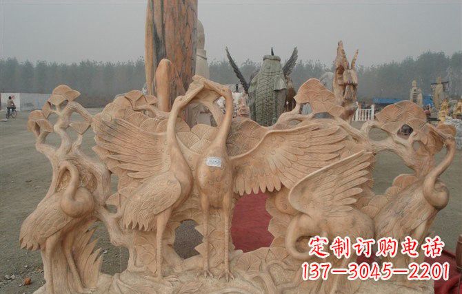 保定精美仙鹤雕塑