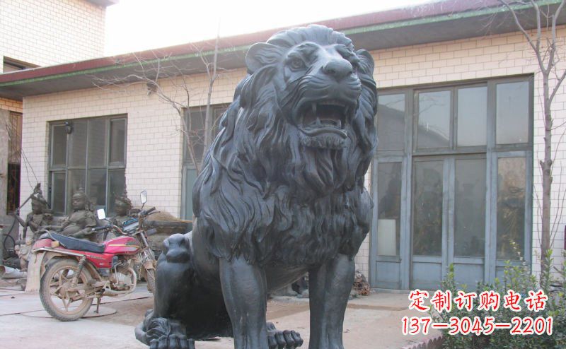 保定公园西洋狮子铜雕