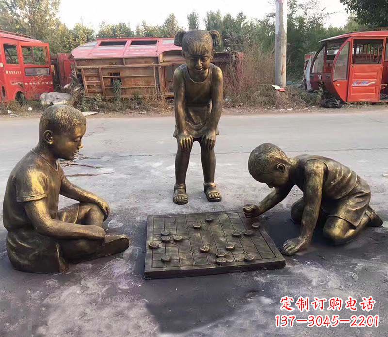 保定铜雕“童年梦想”儿童雕塑