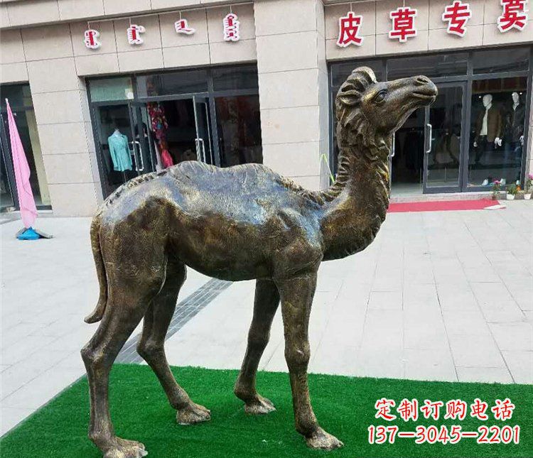 保定精美铜雕骆驼雕塑