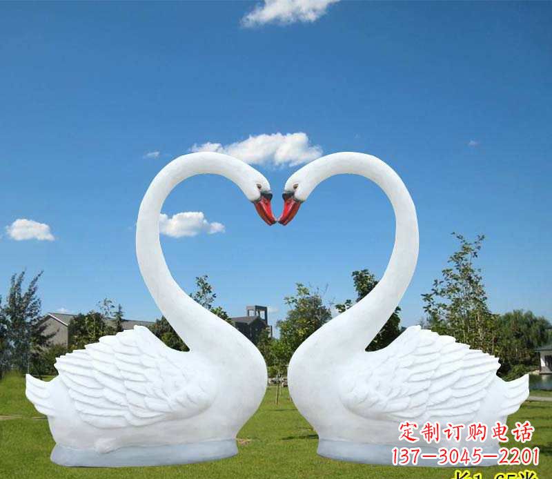 保定玻璃钢仿真天鹅雕塑
