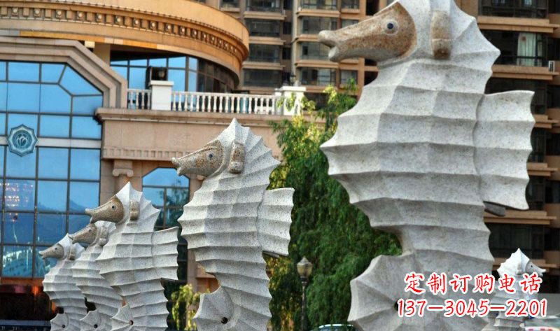 保定艺术级小区喷水马雕塑
