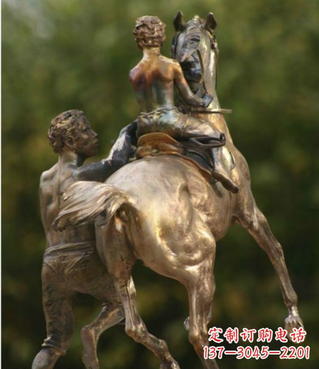 保定浪漫无限,精致骑马铜雕