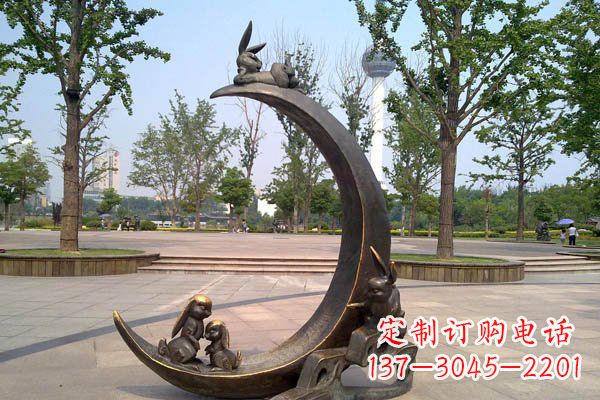 保定典雅月亮铜雕