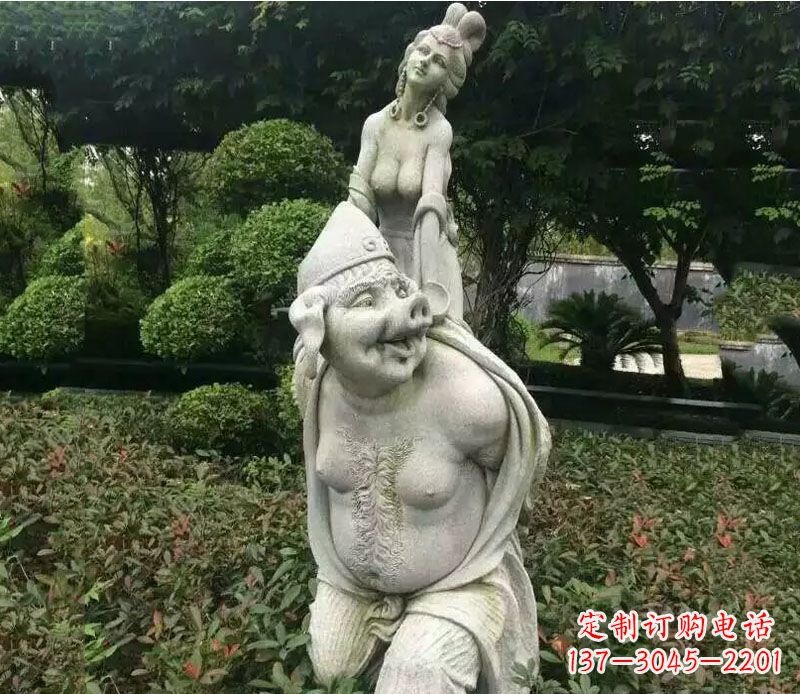 保定纪念猪八戒,收藏高端石雕猪八戒塑像