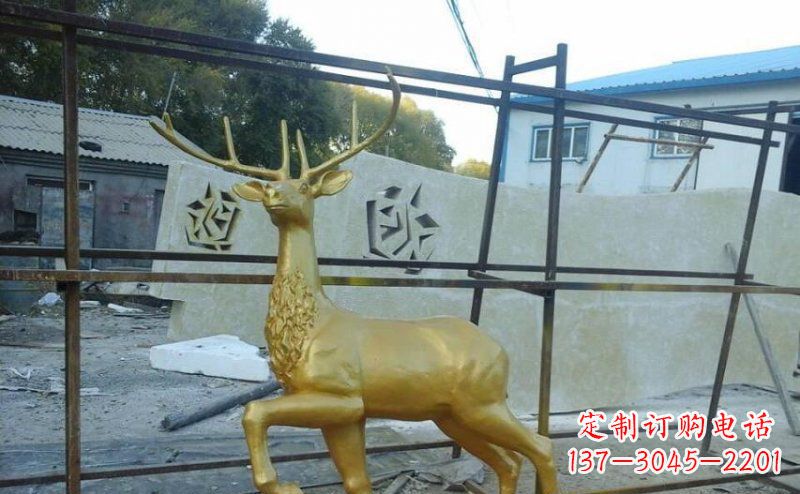 保定室内外羚羊铜雕艺术品