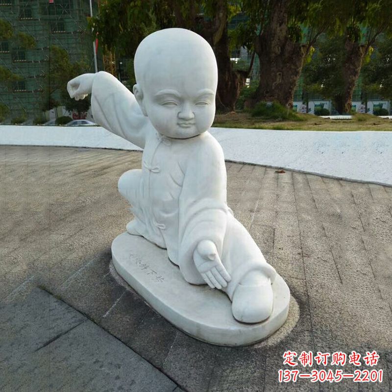 保定瑞士艺术家精美制作的和尚汉白玉石雕塑