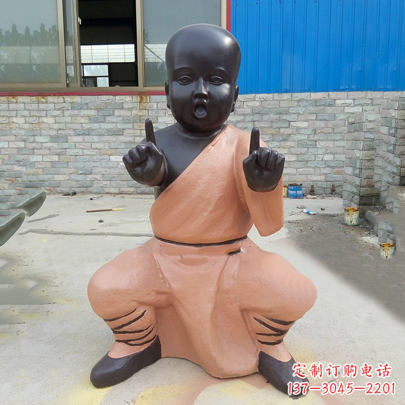 保定铜雕功夫小和尚