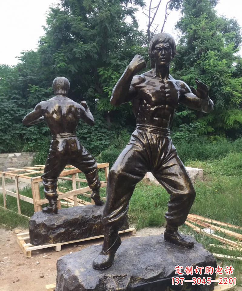 保定荣耀李小龙,经典之作——“功夫之王”铜雕塑