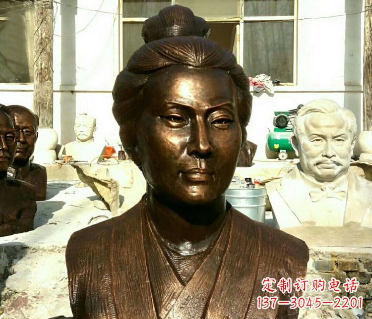 保定传承经典,精美雕塑李清照胸像铜雕