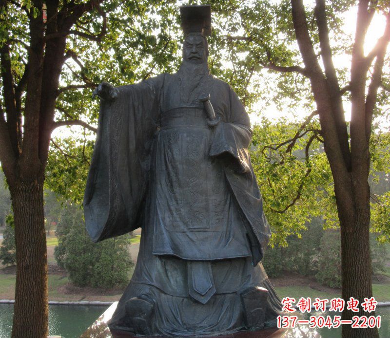 保定古代皇帝刘邦铜雕