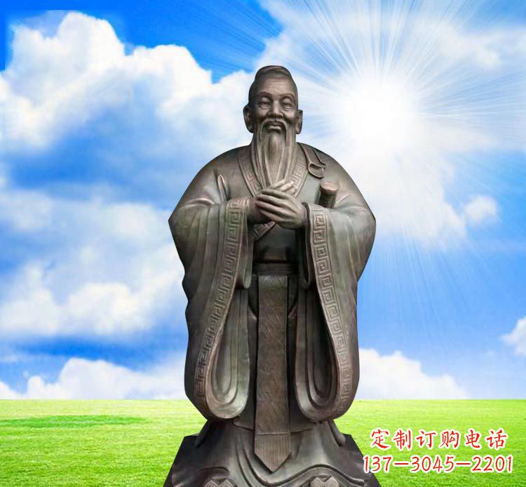 保定孔子铜雕,传承传统文化的艺术鉴赏