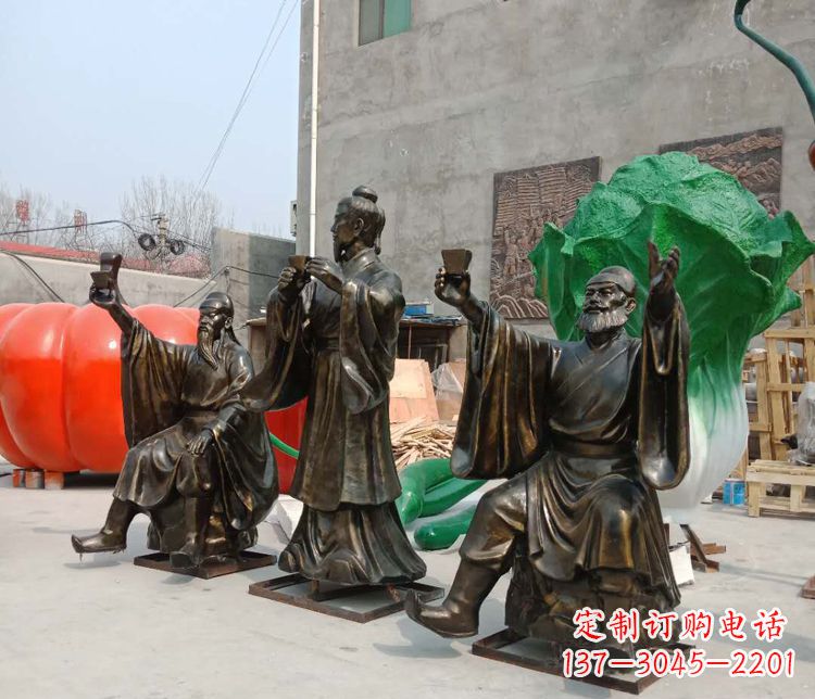 保定浓缩古代江湖英雄——名人雕塑