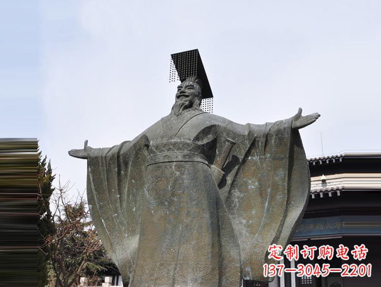 保定古代名人秦始皇铜雕