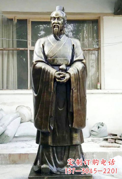 保定精美扁鹊铜像,精雕细琢,展现古典之美