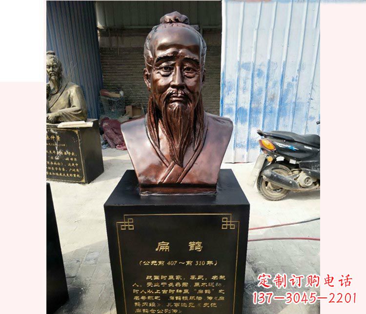 保定铸造古代名医扁鹊胸像,展现生命的传承之美