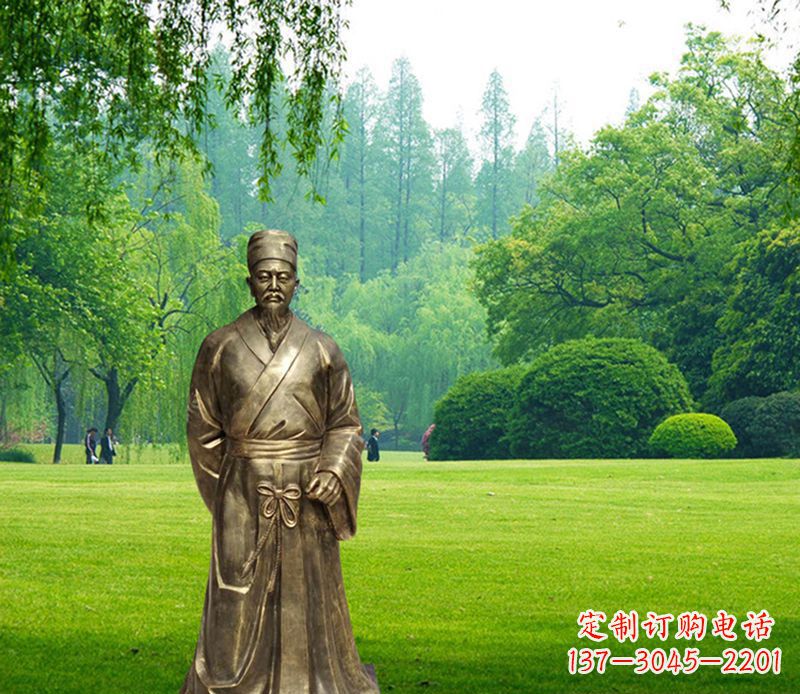 保定李时珍铜雕,精美古典雕塑定制