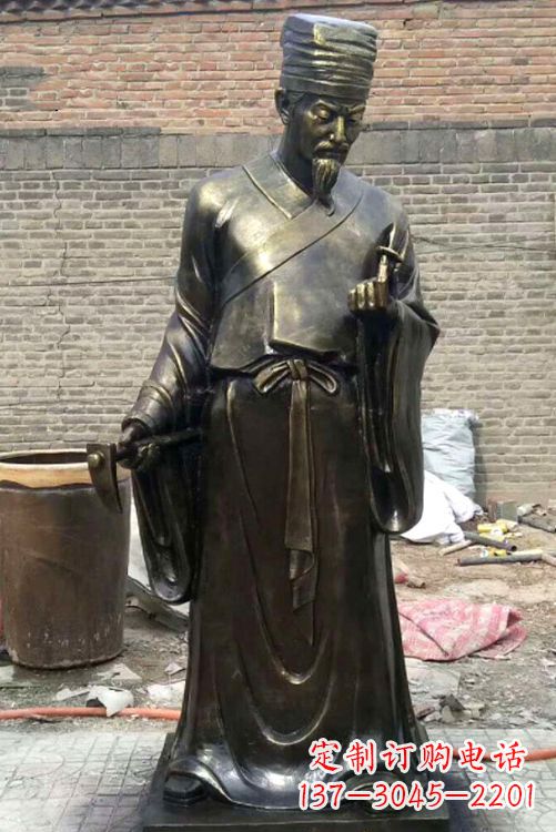 保定中国古典名医李时珍铜雕塑