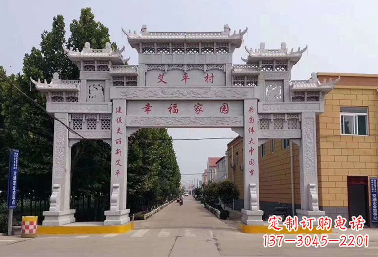 保定精美古代牌坊雕塑,尽显贵族品质
