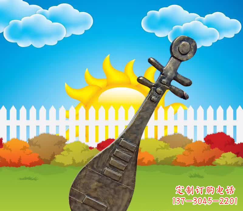 保定古代琵琶广场乐器铜雕