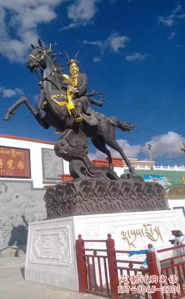 保定古代骑马人物雕塑