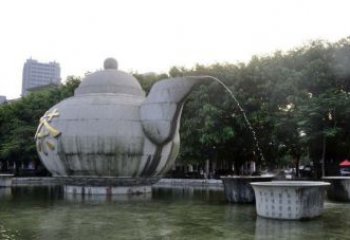 保定精致雕塑茶壶石雕