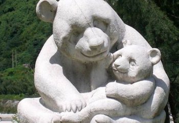 保定公园装饰熊猫石雕