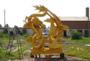 保定产品名称“象征吉祥，唤醒美好——中领雕塑铜雕龙凤呈祥”