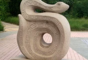 保定砂岩动物蛇雕塑