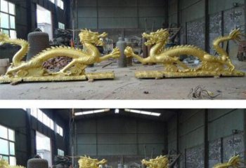 保定古典传统双龙戏珠铜雕塑