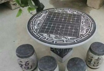 保定公园景观石桌凳雕塑