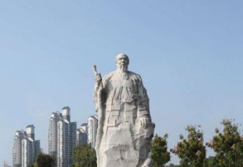 保定具有历史意义的画家齐白石汉白玉雕像