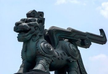 保定中领雕塑-铜制獬豸雕塑