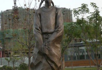 保定精美古风犹存，高雅李白铜雕