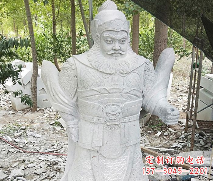 保定古代人物关公石雕
