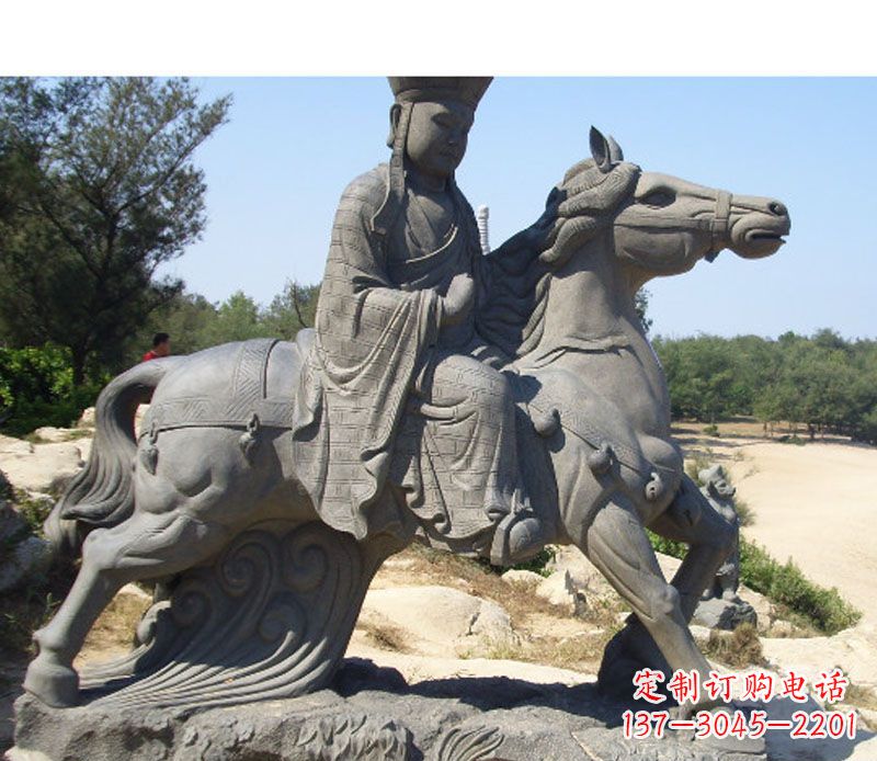 保定中领雕塑:古代人物唐僧骑马雕塑