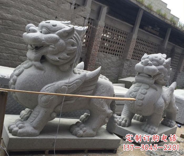 保定中领雕塑–精美的古代神兽大理石貔貅雕塑