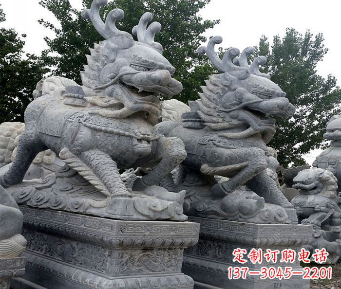保定古典精美麒麟雕塑