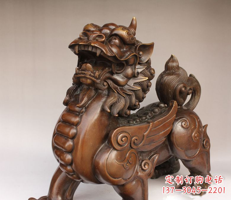 保定古代神兽貔貅铜雕