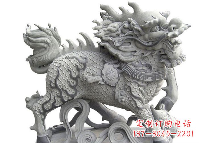 保定中领雕塑|精美古典麒麟雕塑