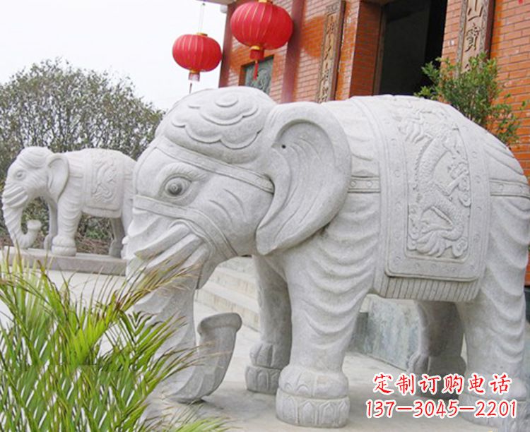 保定传统古典石雕大象